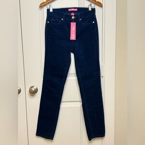 Lilly Pulitzer Dark Blue Jeans with Gold Buttons